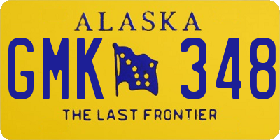 AK license plate GMK348