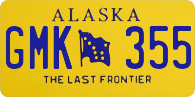 AK license plate GMK355