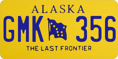AK license plate GMK356