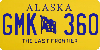 AK license plate GMK360