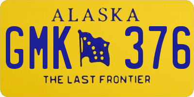 AK license plate GMK376