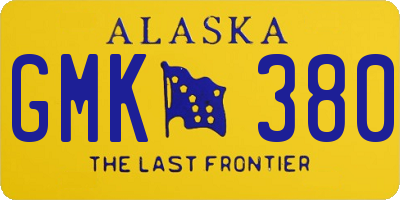 AK license plate GMK380