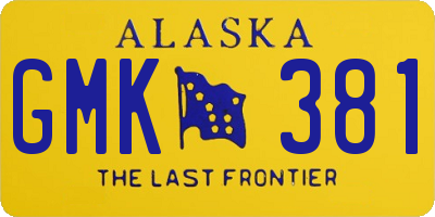 AK license plate GMK381