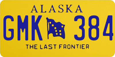 AK license plate GMK384