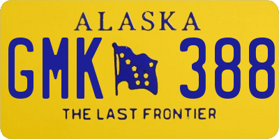 AK license plate GMK388