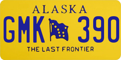 AK license plate GMK390