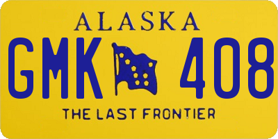 AK license plate GMK408