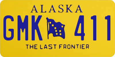 AK license plate GMK411