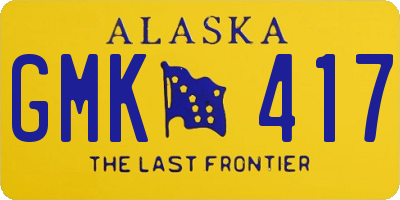 AK license plate GMK417