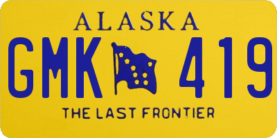 AK license plate GMK419