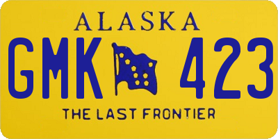 AK license plate GMK423