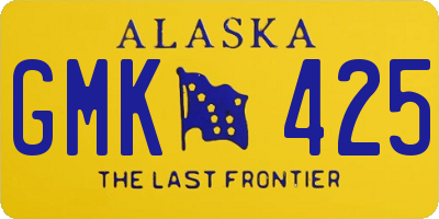 AK license plate GMK425