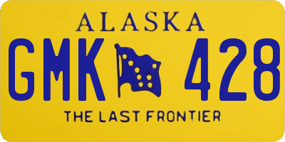 AK license plate GMK428