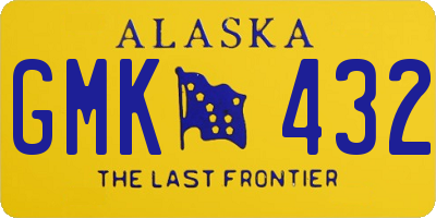 AK license plate GMK432