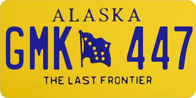 AK license plate GMK447