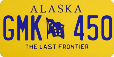 AK license plate GMK450