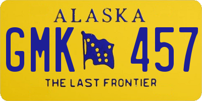 AK license plate GMK457