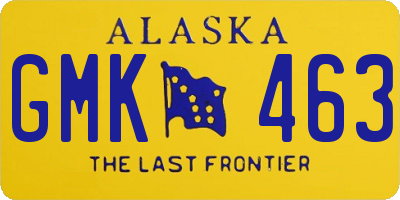 AK license plate GMK463
