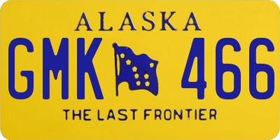 AK license plate GMK466