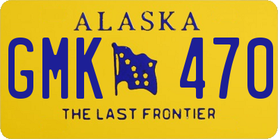 AK license plate GMK470