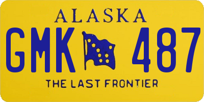 AK license plate GMK487