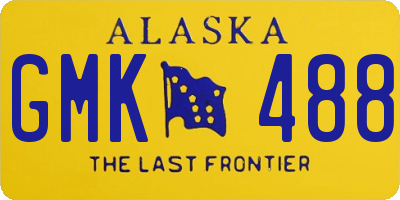 AK license plate GMK488