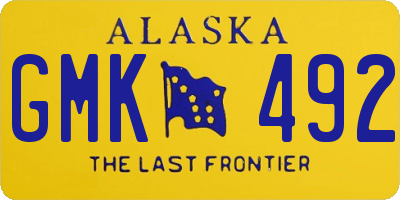AK license plate GMK492