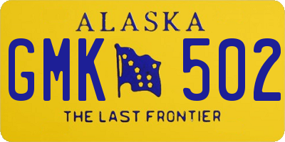 AK license plate GMK502