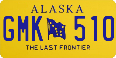 AK license plate GMK510