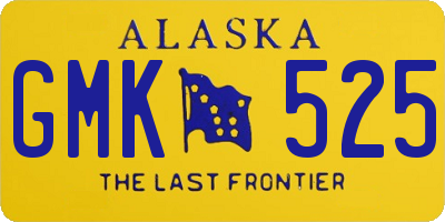 AK license plate GMK525