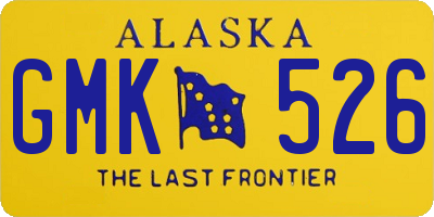 AK license plate GMK526