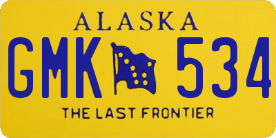 AK license plate GMK534