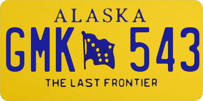 AK license plate GMK543