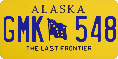 AK license plate GMK548