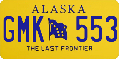 AK license plate GMK553