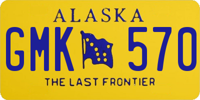 AK license plate GMK570