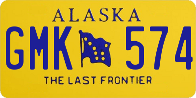 AK license plate GMK574