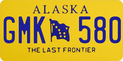 AK license plate GMK580