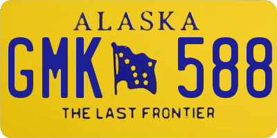 AK license plate GMK588