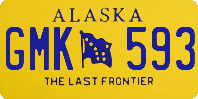 AK license plate GMK593