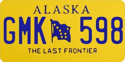 AK license plate GMK598