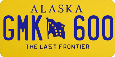 AK license plate GMK600