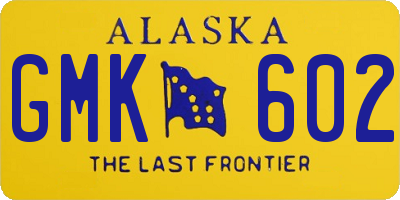 AK license plate GMK602