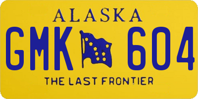 AK license plate GMK604