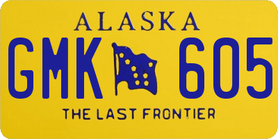 AK license plate GMK605