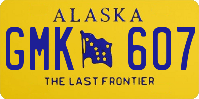 AK license plate GMK607