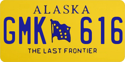 AK license plate GMK616