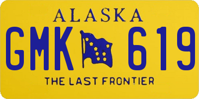 AK license plate GMK619