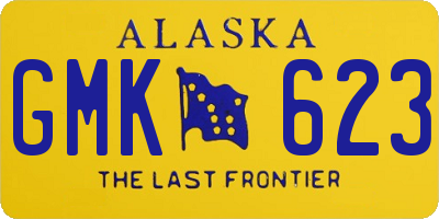 AK license plate GMK623