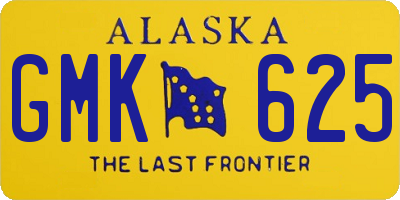 AK license plate GMK625